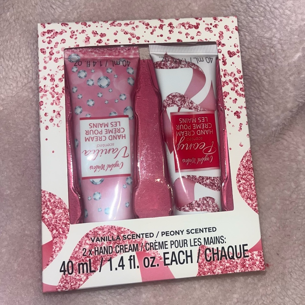 crystal waters lotions vanilla x peony sent